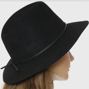 Brixton Wesley Wool Felt Fedora Hat Black size small Unisex